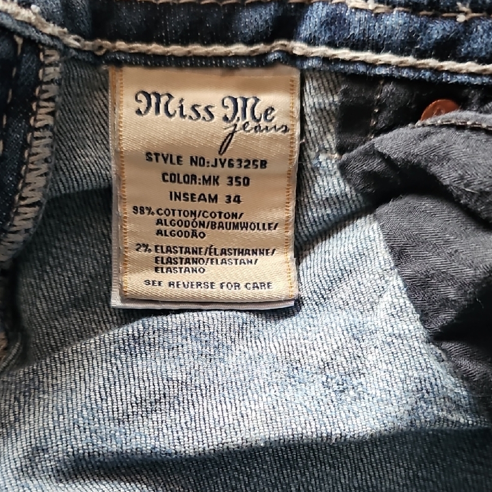 Miss Me Embellished Blue Boot Cut Jeans - Picture 5 of 10